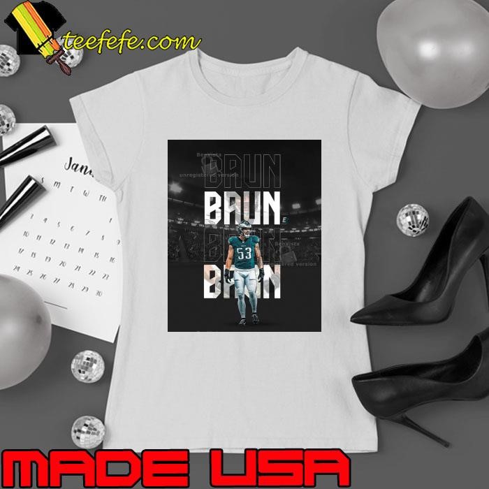 Poster NFL Football 2024 Philadelphia Eagles Zack Baun QB Sack Go Birds Ladies tee