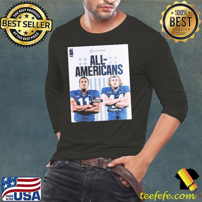 Poster Penn State Nittany Lions SN First Team All-Americans Abdul Carter First Team And Tyler Warren First Team Long Sleeve Tee