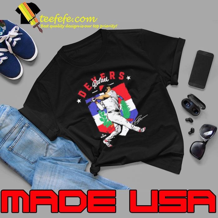 Rafael Devers Boston Red Sox Country Flag Signature t Unisex