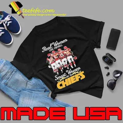 Real Women Love Football Smart Women Love The Kansas City Chiefs 4 Players Signatures 2024 Shirt