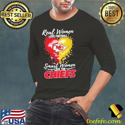 Real women love Football smart women love the The Chiefs heart shirt