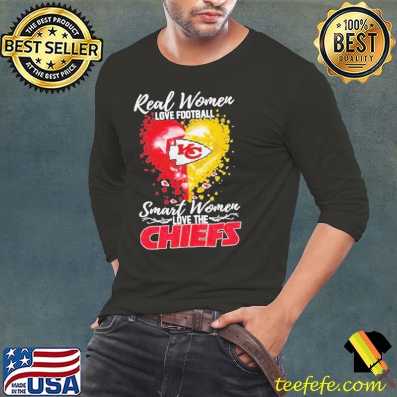 Real women love Football smart women love the The Chiefs heart shirt