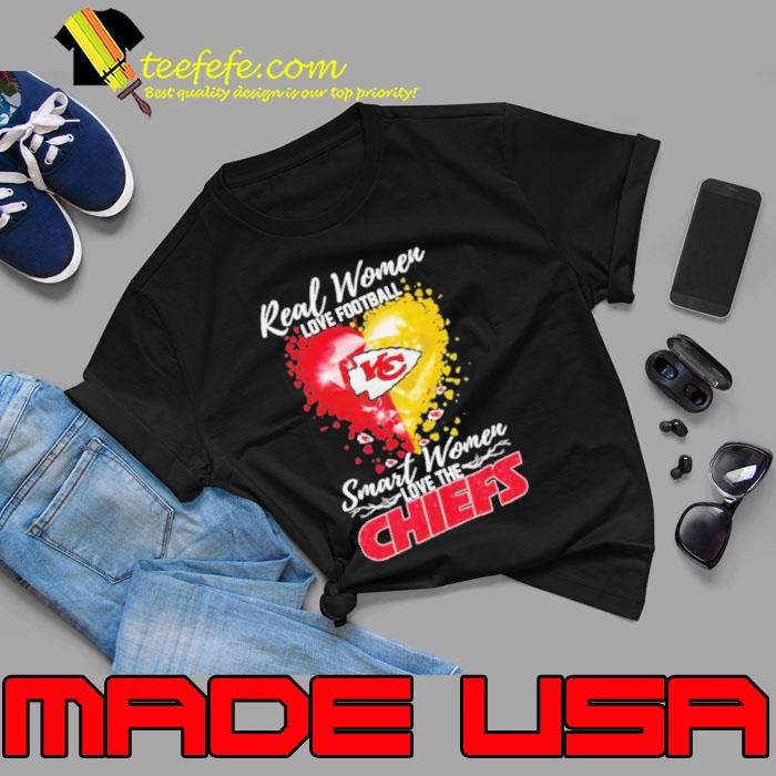 Real women love Football smart women love the The Chiefs heart Unisex