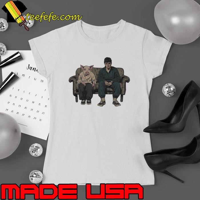 RenMakes Ren Couch And Pig Painting Ladies tee