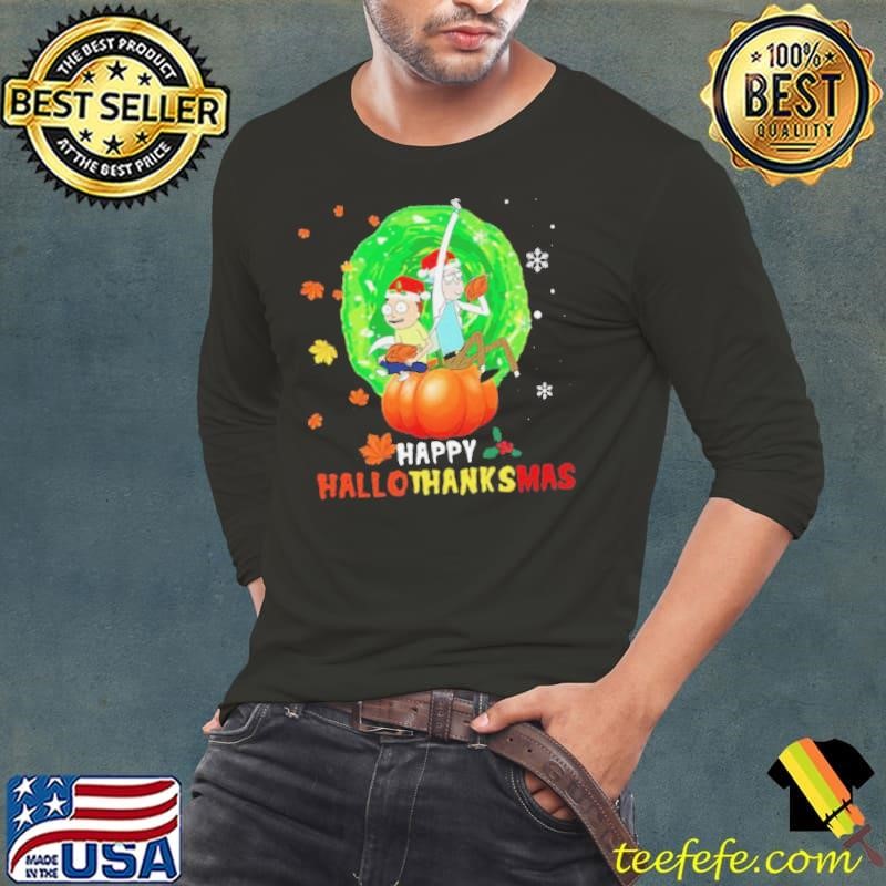 Rick And Morty Happy Hallothanksmas Long Sleeve Tee