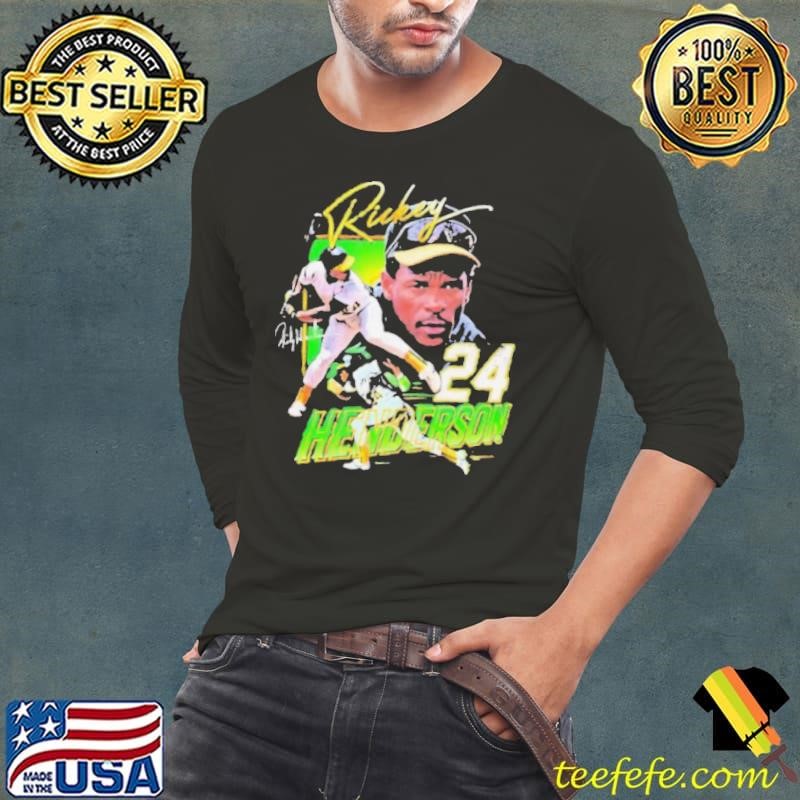 Rickey Henderson 24 Oakland Athletics Long Sleeve Tee
