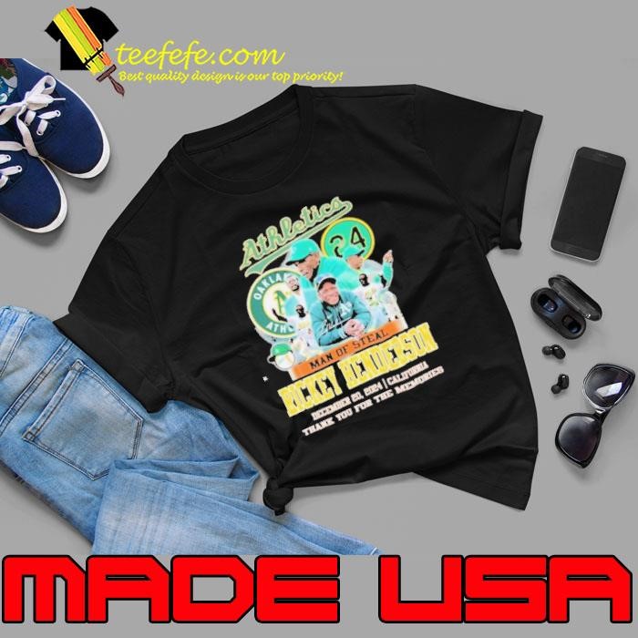 Rickey Henderson Man Of Steal Thank You For The Memories Oakland Athletics Signature shirt