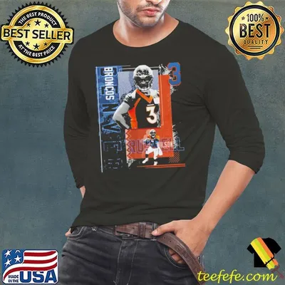 Russell Wilson American professional football quarterback Poster Broncos T-Shirt