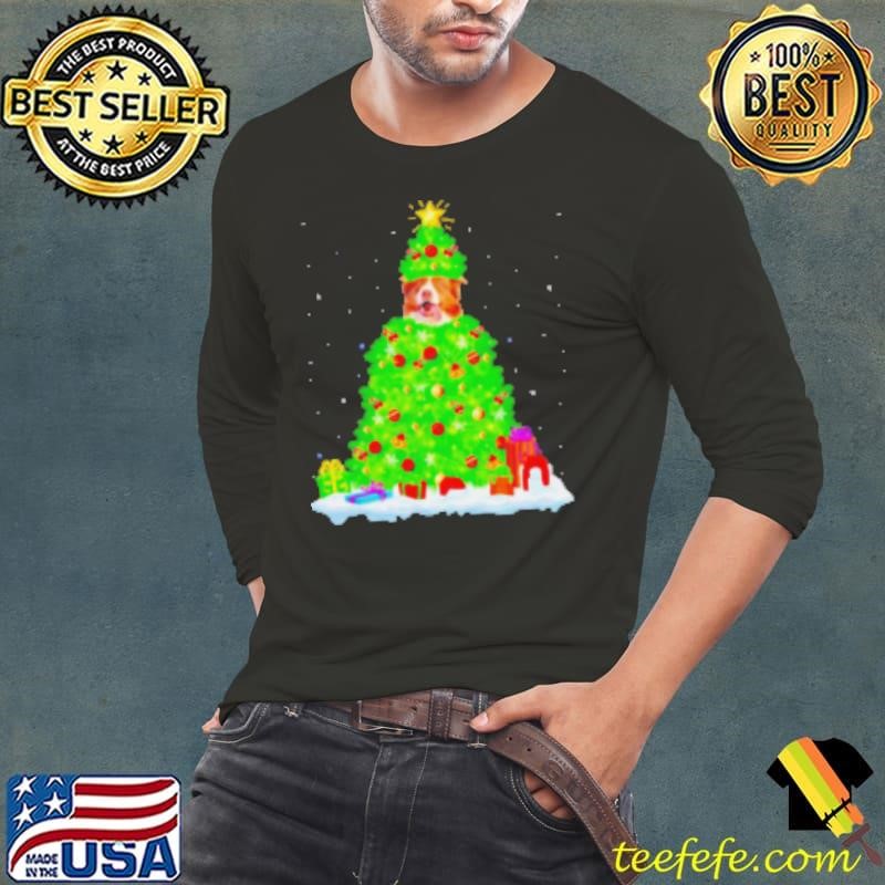 Santa Australian Shepherd Dog Christmas tree Shirt