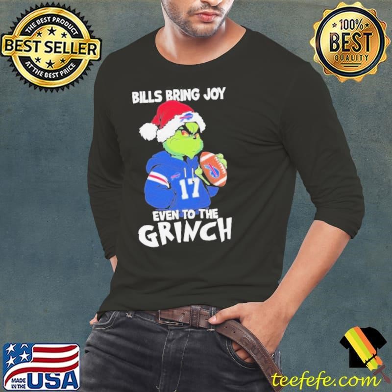 Santa Grinch Buffalo Bills Bring Joy Even To The Grinch Long Sleeve Tee