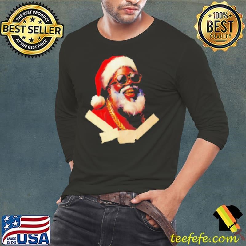 Santa gold grill graphic Christmas 2024 Shirt