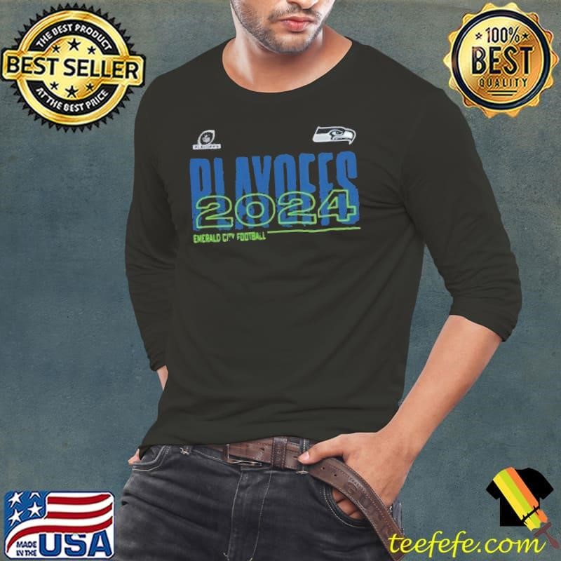 Seattle Seahawks 2024 NFL Playoffs Emerald City Football Shirt