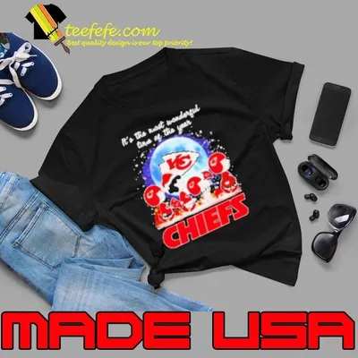 Snoopy and Charlie Brown Friends It's the most wonderful time of the year Chiefs Shirt