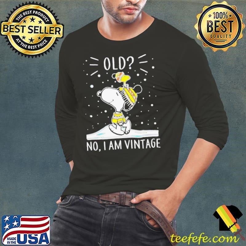 Snoopy and Woodstock old no I am vintage Christmas 2024 shirt