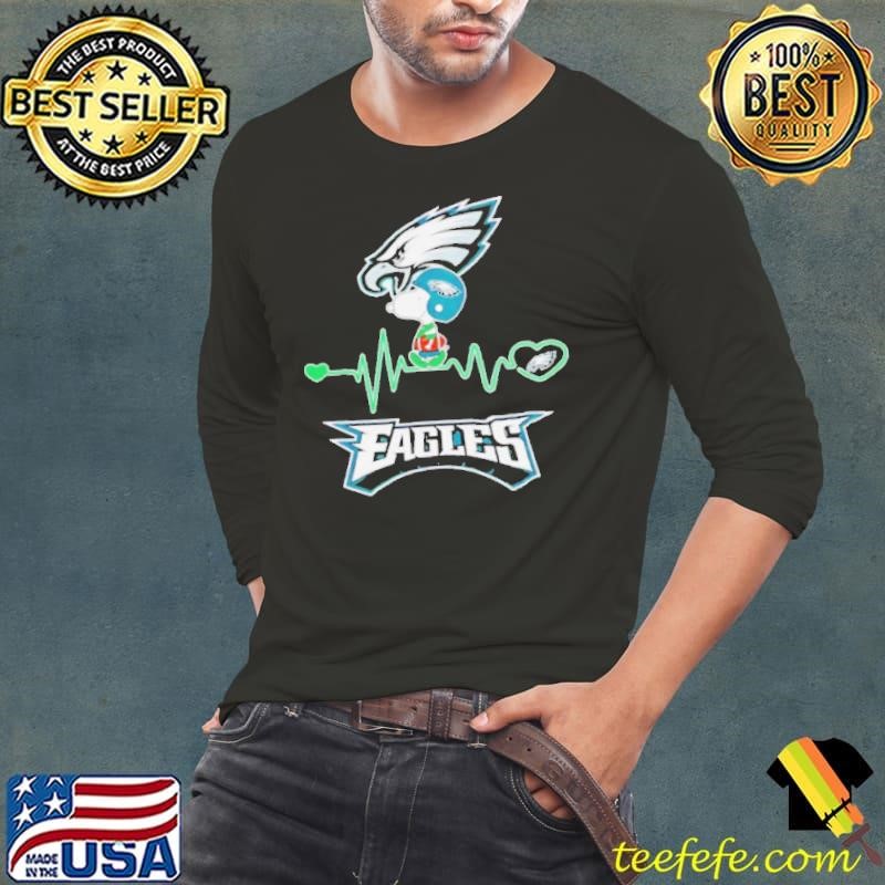 Snoopy heartbeat Philadelphia Eagles Long Sleeve Tee