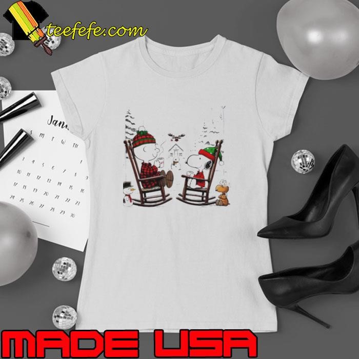 Snoopy x Charlie Brown snow day Christmas Ladies tee