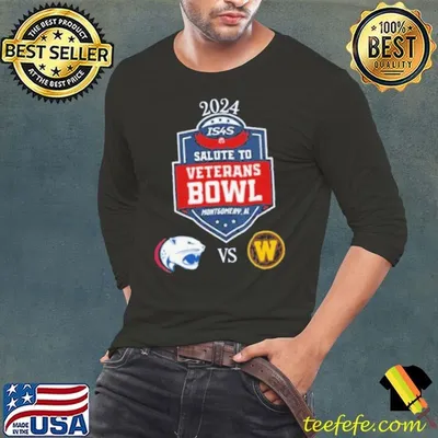 South Alabama Jaguars vs. Western Michigan Broncos 2024 IS4S Salute to Veterans Bowl shirt