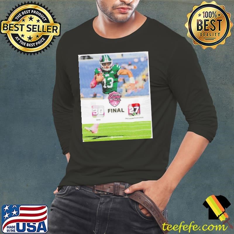 StaffDNA Cure Bowl 2024 Ohio Bobcats 30–27 Win Poster Long Sleeve Tee