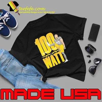T.J. Watt American professional football linebacker Pittsburgh 100 Sack Club T-Shirt