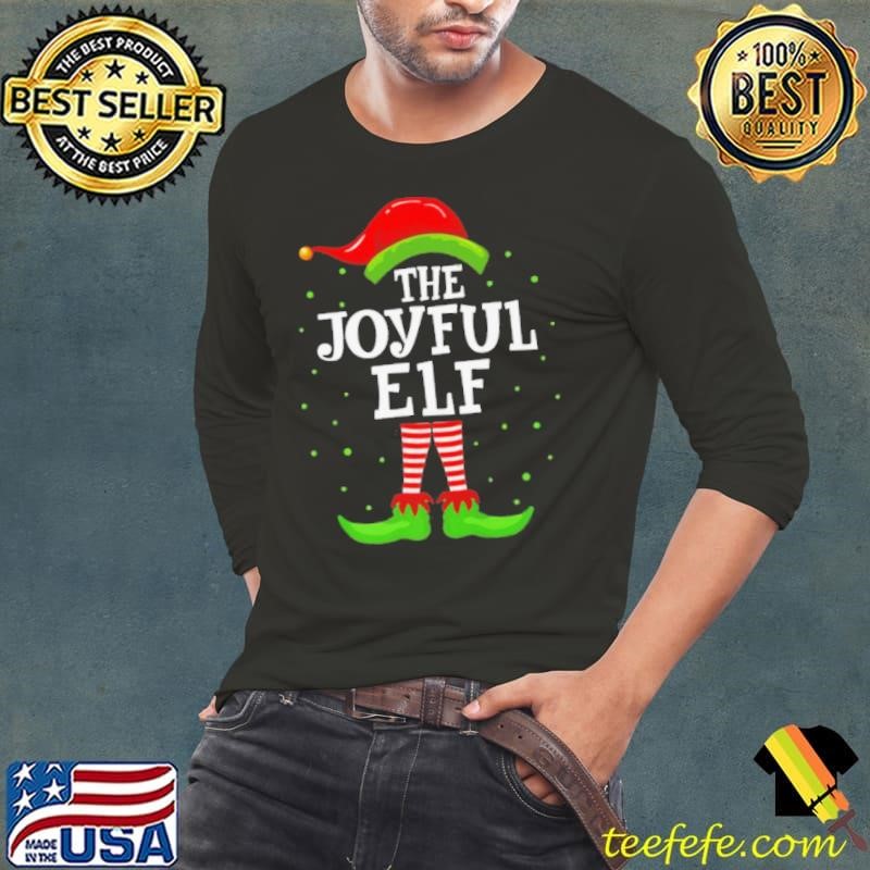 The Joyful Elf Christmas Matching Family Pajama Costume shirt