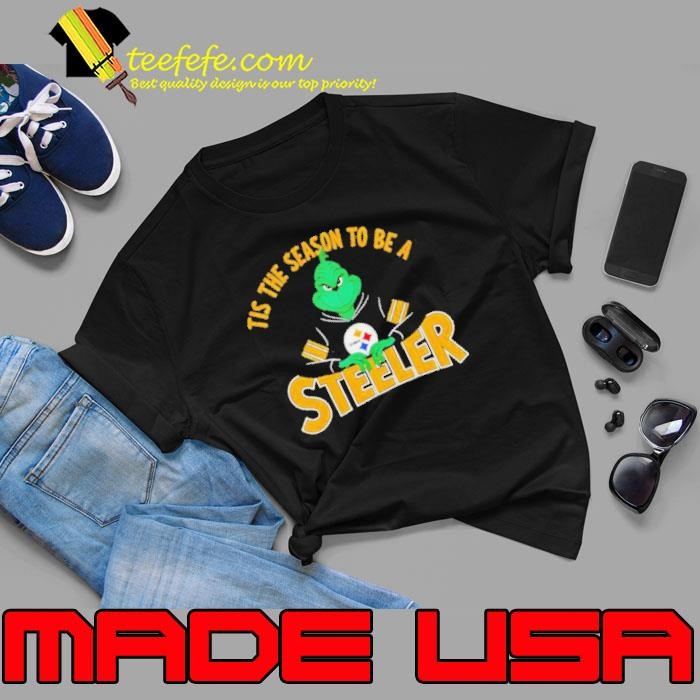 Tis the season to be a steeler football Christmas Grinch shirt