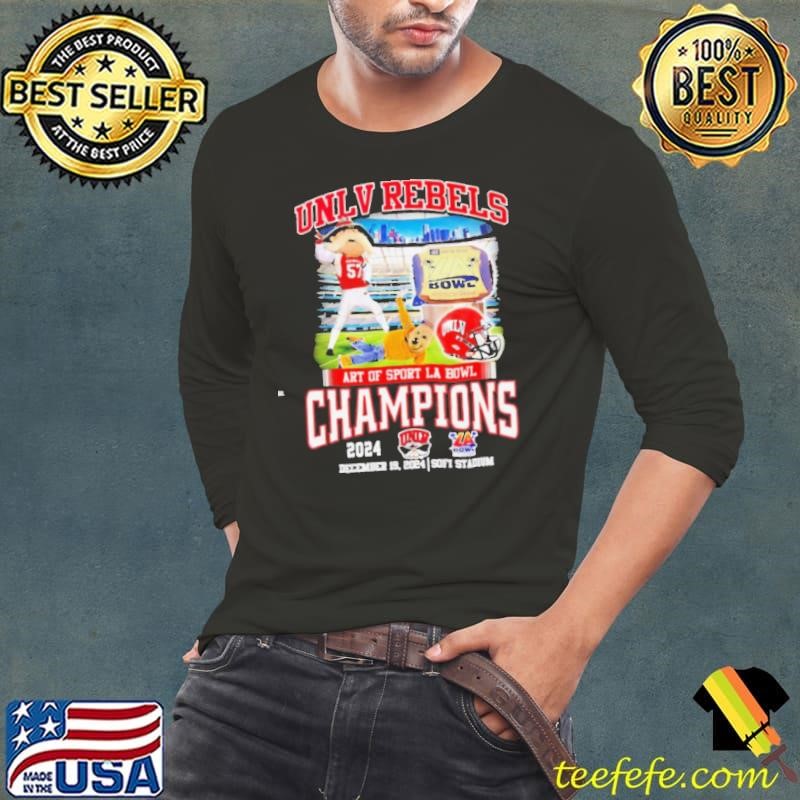 UNLV Rebels 2024 Art of Sport LA Bowl Champions Mascot Long Sleeve Tee