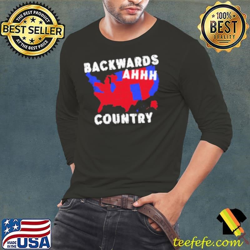 US Map Backwards Ahhh Country Shirt