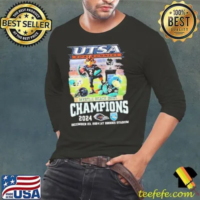 UTSA Roadrunners Myrtle Beach Bowl Champions December 23 2024 At Brooks Stadium Mascot shirt