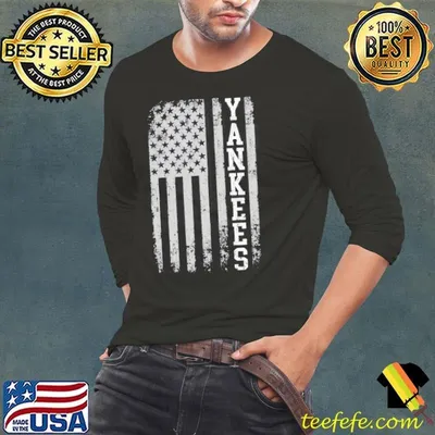 Vintage Retro Yankees Name Us Flag Shirt