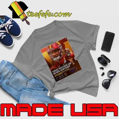 Washington Commanders Jayden Daniels First Rookie QB In NFL History 2024 Poster shirt