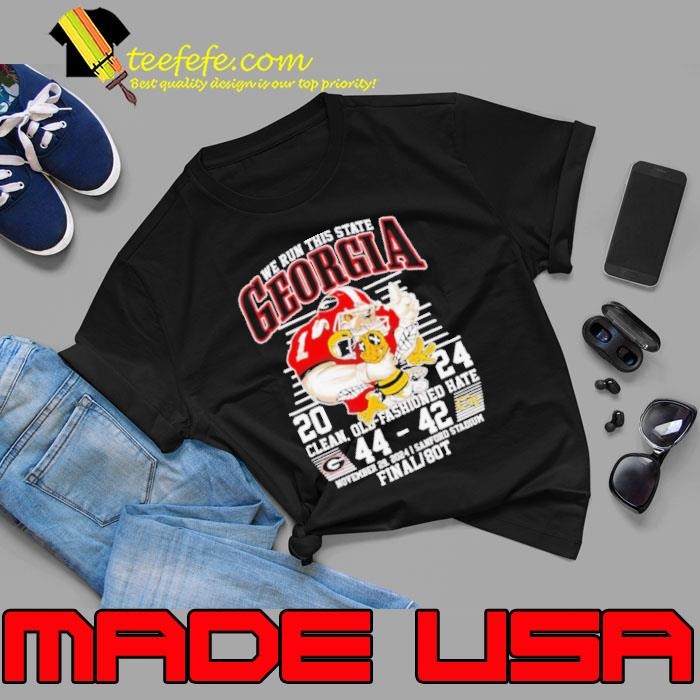 We run this State Georgia 20 24 Yellow Jackets mascot Unisex