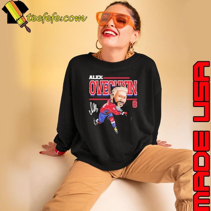 Alex Ovechkin Washington Capitals NHL hockey cartoon signature vintage Sweatshirt
