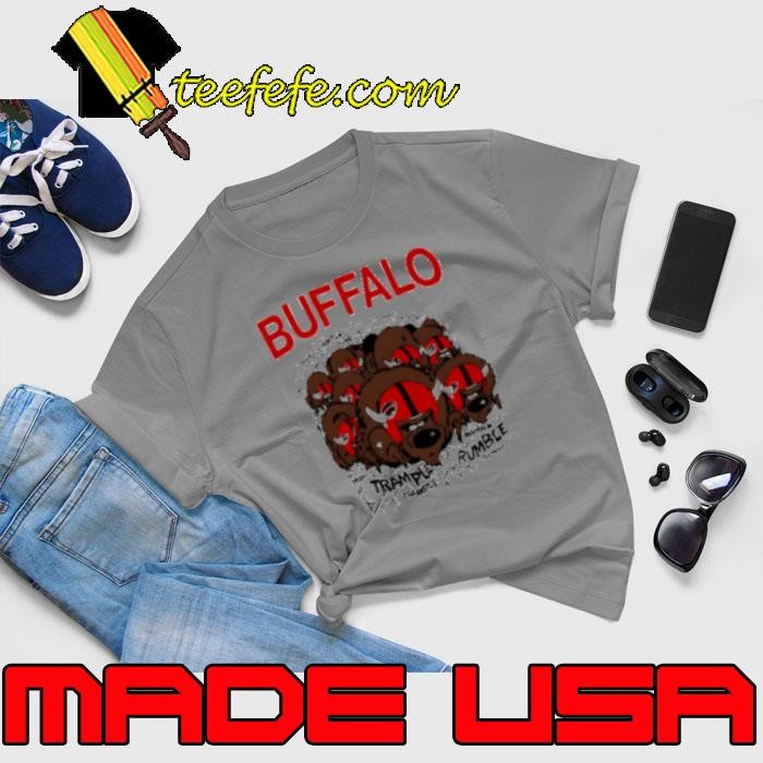 Buffalo Football trample rumble design cartoon vintage Unisex
