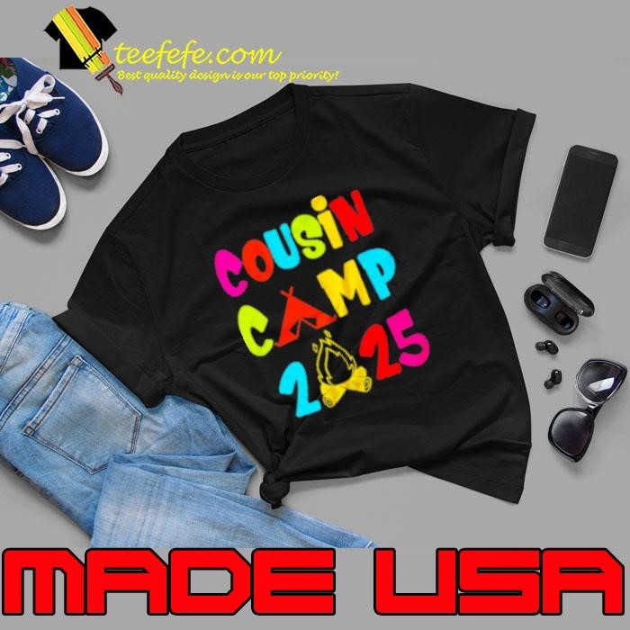 Cousin Camp 2025 Family Grandma Grandpa Summer Vacation  Shirt