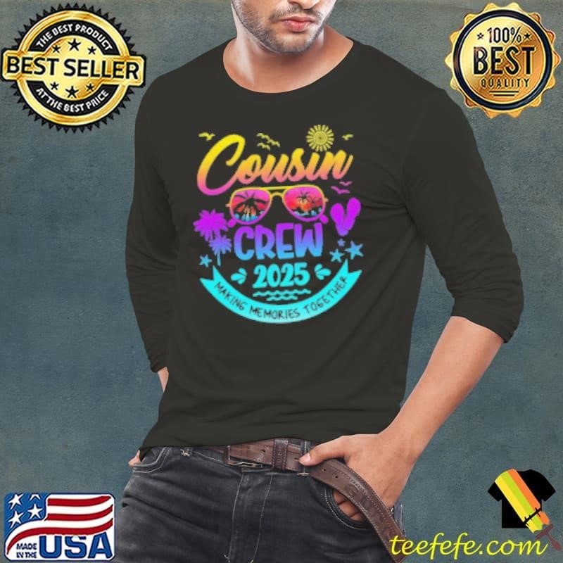 Cousins Crew 2025 Summer Vacation Cousin Matching Family Long Sleeve Tee