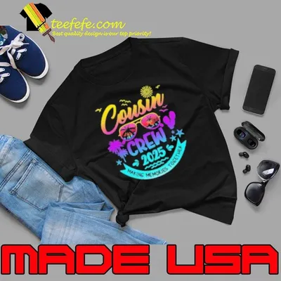 Cousins Crew 2025 Summer Vacation Cousin Matching Family Shirt