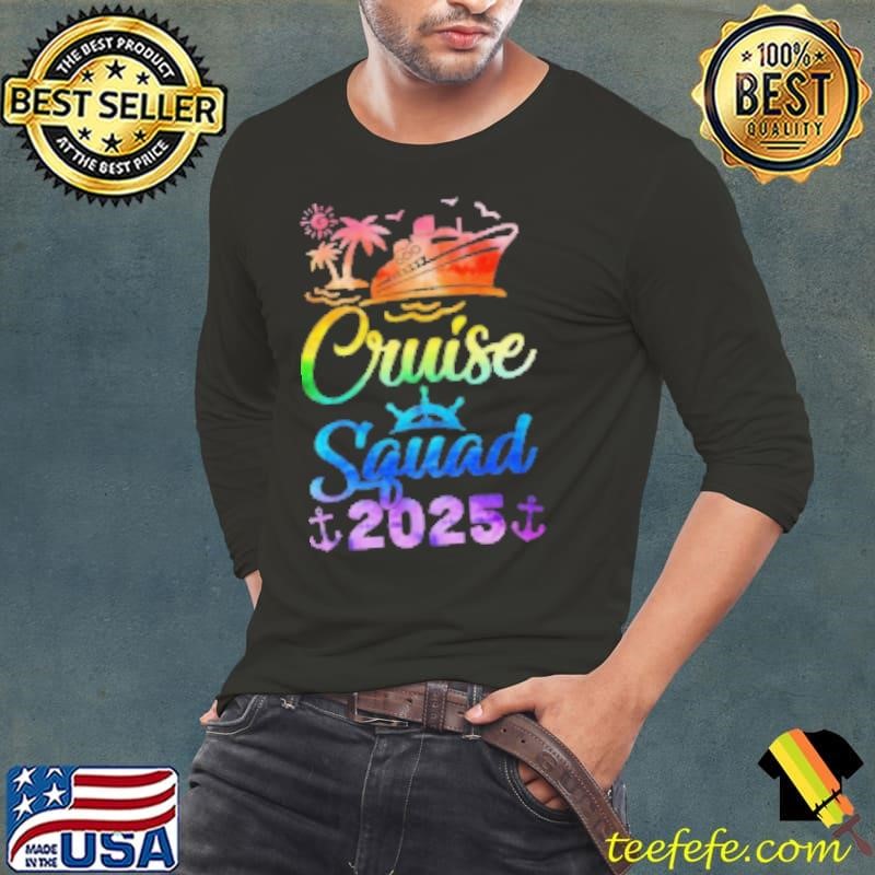 Cruise Squad 2025 Summer Vacation Family Friend Travel Group Long Sleeve Tee