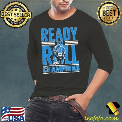 Detroit Ready To Roll Funny Lion Graphic T Shirt
