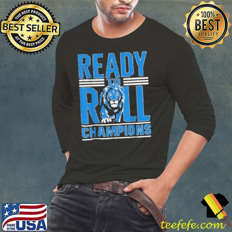 Detroit Ready To Roll Funny Lion Graphic T Shirt