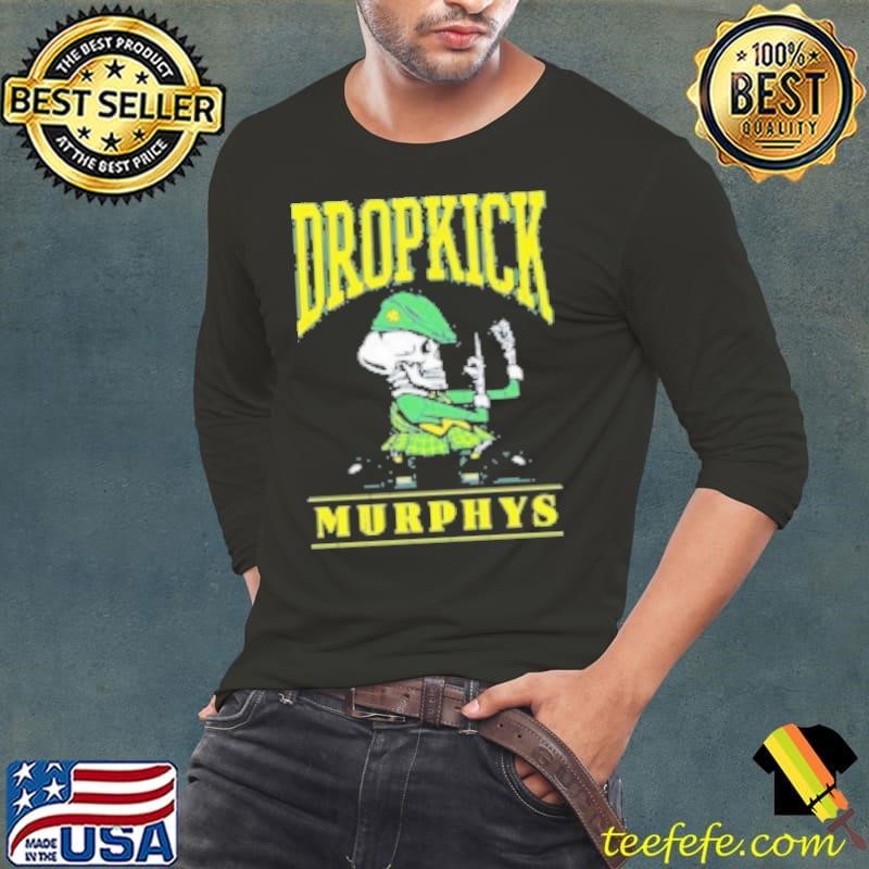 Dropkick Murphys Notre Dame Irish Fighting I Keep My Fists Raised Up Middle Finger Long Sleeve Tee