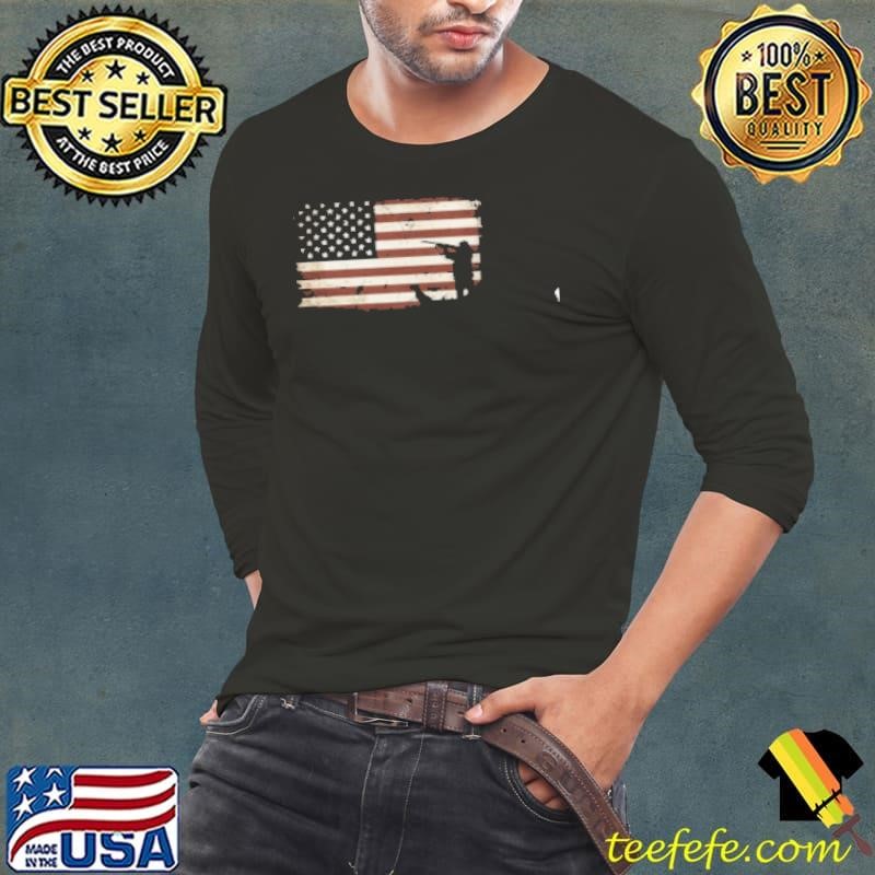 Duck Hunting American Flag Thanksgiving Christmas Hunter Shirt