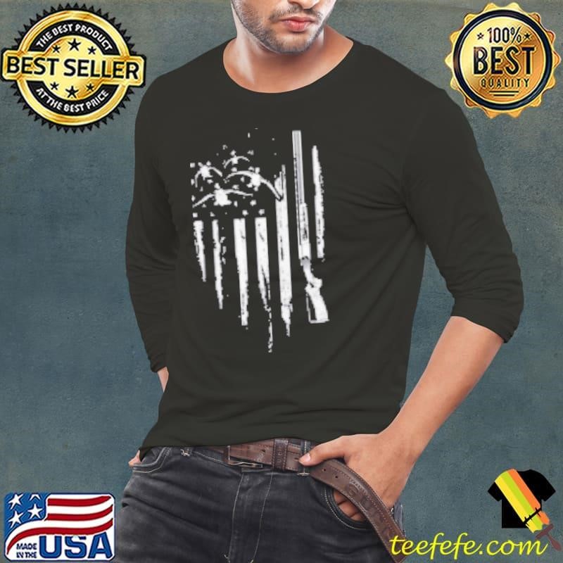 Duck Hunting American Flag Waterfowl Goose Gift For Hunter Shirt