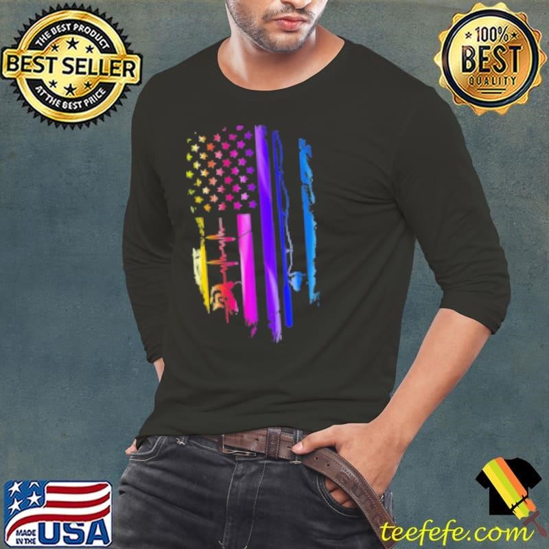 Fishing Usa Flag Fishing Shirt