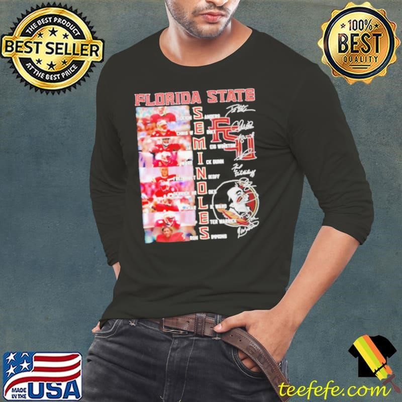 Florida State Seminoles name photo and signature Long Sleeve Tee