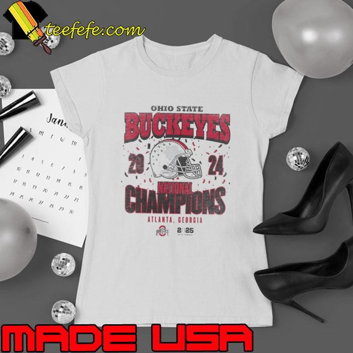 Football Playoff 2025 National Champions Ohio State Confetti T Shirt