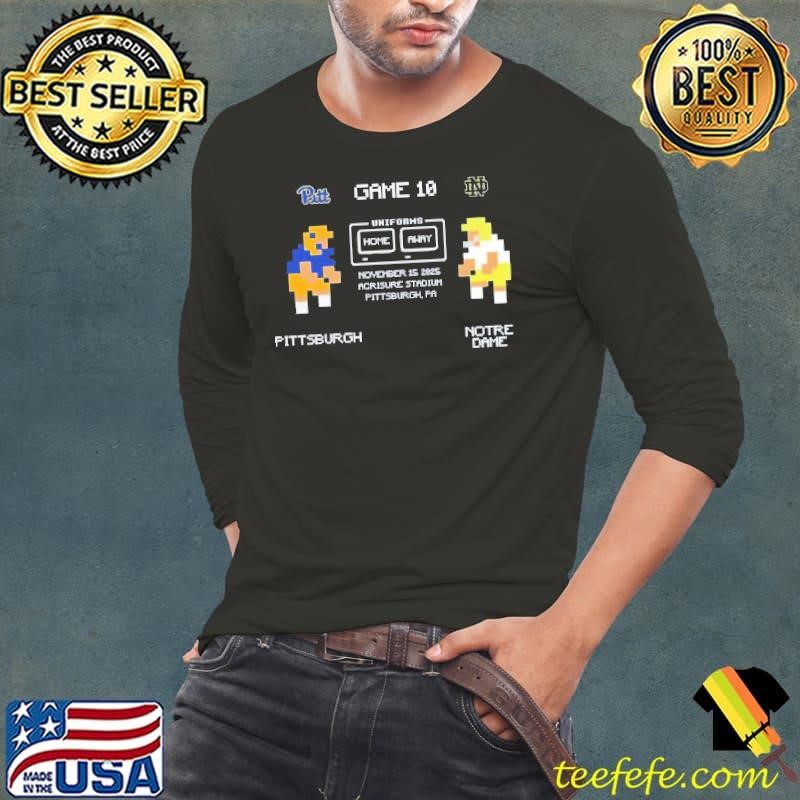 Game 10 Pittsburgh Panthers Vs Notre Dame Uniforms Home Away November 15 2025 Acrisure Stadium 8-bit shirt