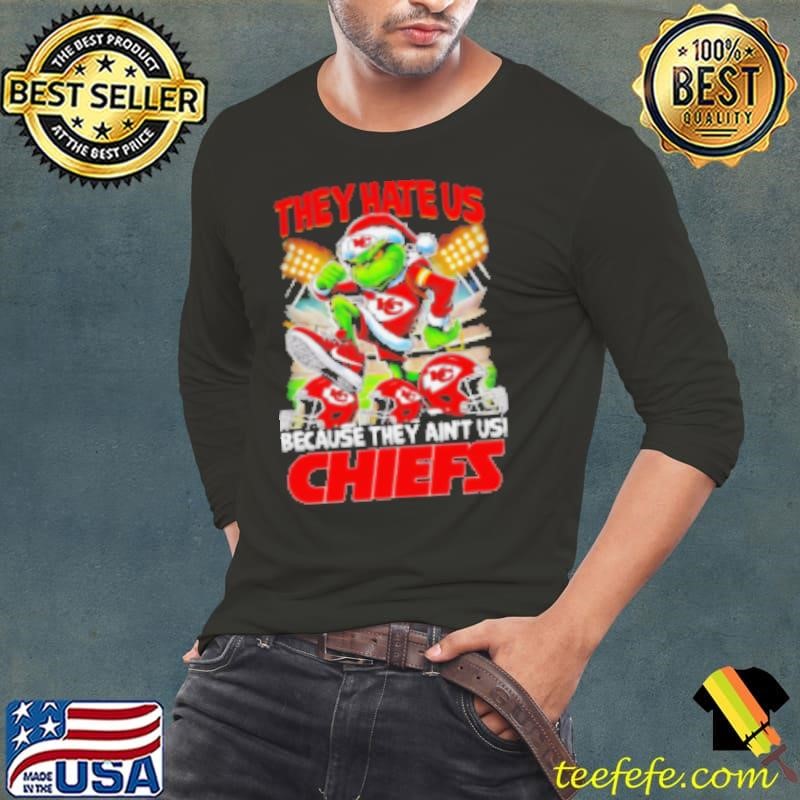 Grinch player Kansas City Chiefs they aint us they hate us Christmas Shirt