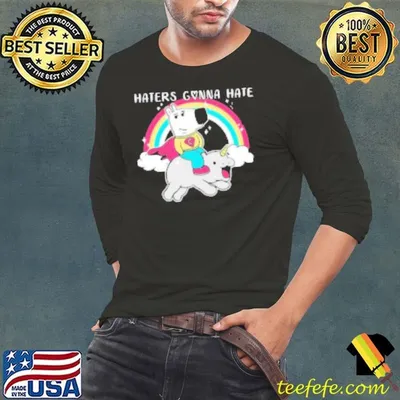 Haters gonna hate Chill Guy riding Moo Deng Shirt
