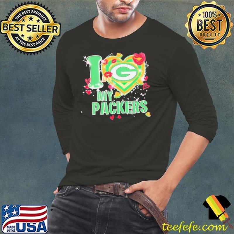I love Green Bay Packers my Packers heart shirt