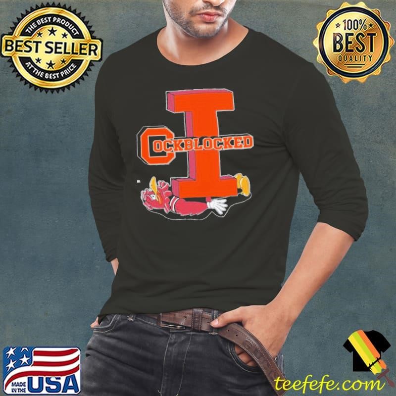 Illinois Fighting Illini South Carolina Gamecocks Football Cockblocked Mascot T Long Sleeve Tee